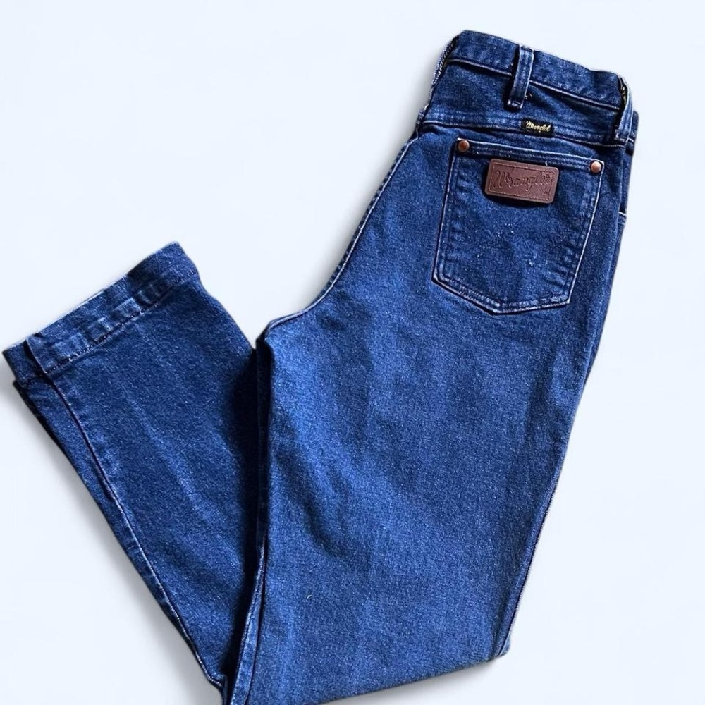 Vintage Wrangler Men's Classic Straight Blue Denim Jeans